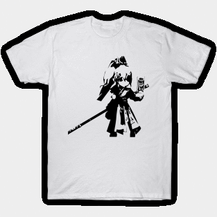 Taoist (master of harmony) minimal silhouette white T-Shirt